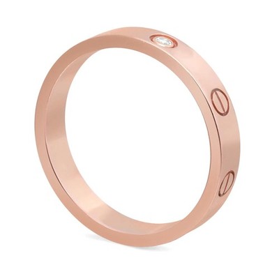 Cartier LOVE RING ピンクゴールド ダイヤモンド1石 Cartier Love Ring One Diamond Small Model 18K Rose Gold Size 60 US