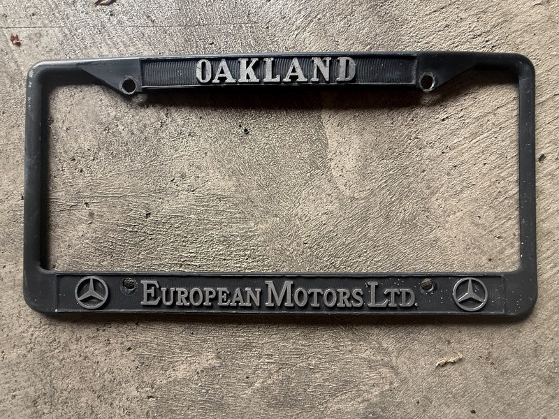 Vintage Mercedes-Benz of Oakland, California -  Dealer Metal License Plate Frame