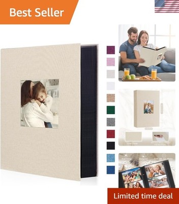 Fabric Photo Album 4x6 300 Large Capacity for Family Wedding Anniversary Line...
