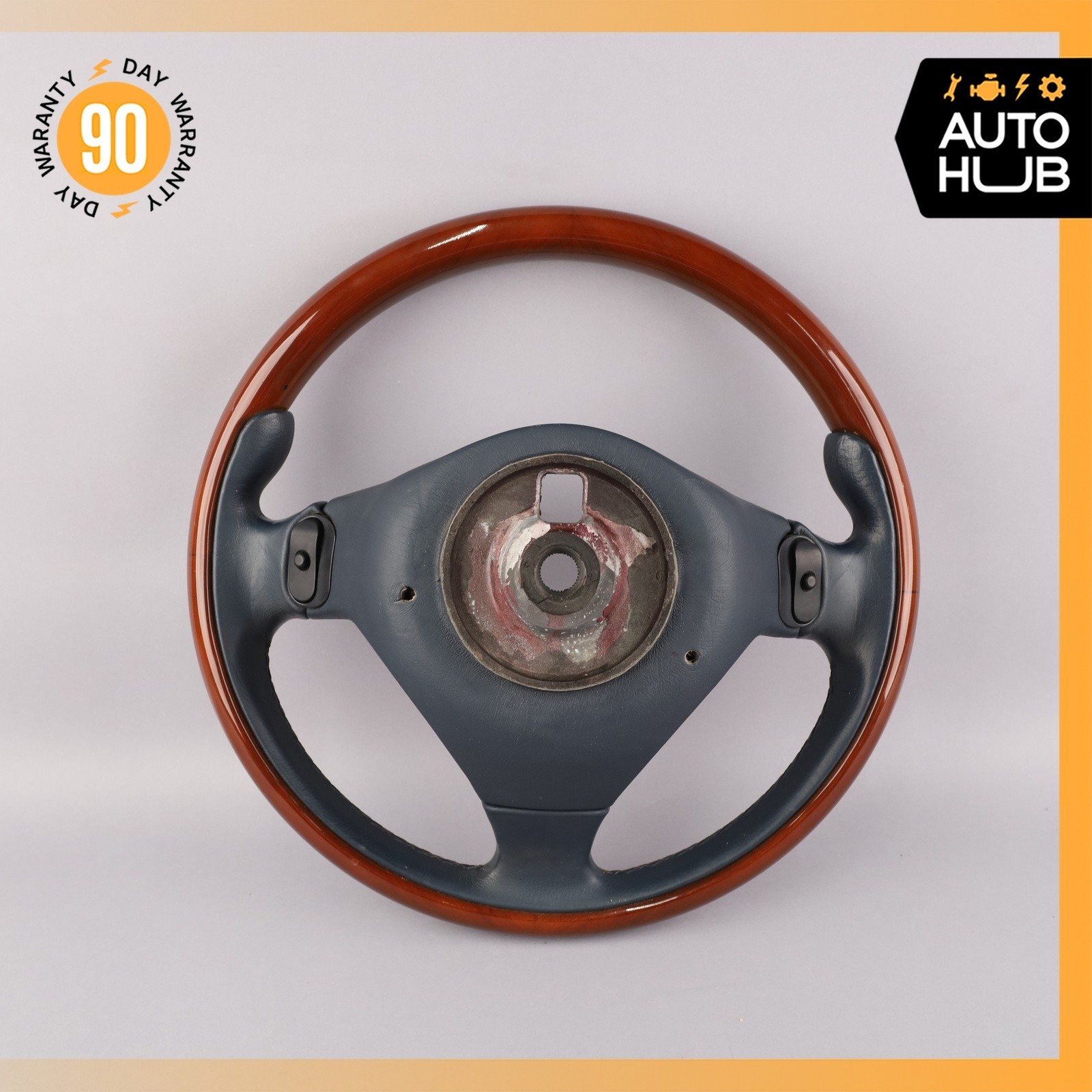 03-13 Maserati Quattroporte M139 Steering Wheel Palissandro Wood Blue OEM 72k