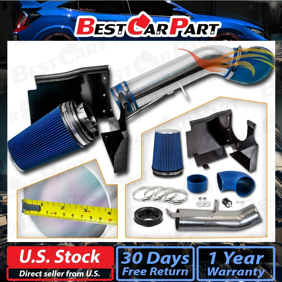 Protector térmico admisión de aire frío BCP BLUE GMC/Chevy V8 4,8 L/5,3 L/6,0 L Foto 2 de 4