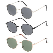 Unisex Metal Round Hipster Wire Frame Sunglasses For Men and Woman