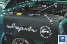 Black Fender Gripper Protective Cover Cushion w/ Chevy Impala Script Logo