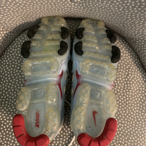 Nike AIR VAPORMAX PLUS Chicago CW6974-100 Men SZ 9.5 Psychic Blue Red white - Picture 7 of 7