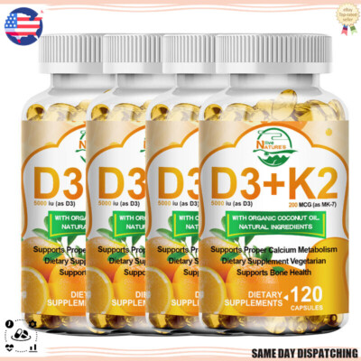 Nature's Live Vitamin K2-MK7 D3 5000 IU Complex, Boost Immunity & Heart Health