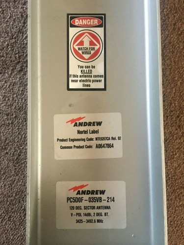 Antena Nortel - NTEG97CA 3425 - 3492,6 MHz 14 dBi polaridad vertical 2 grados - Imagen 3 de 6