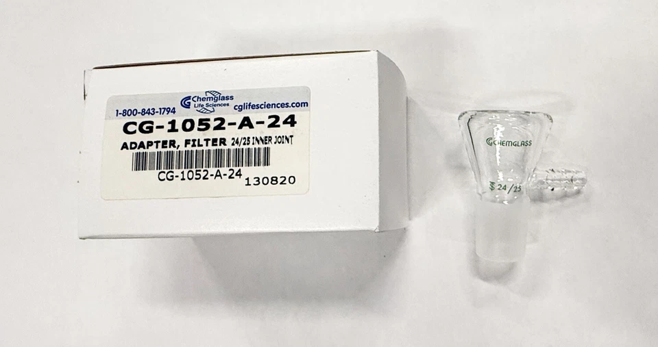 New Chemglass CG-1052-A-24 Adapter Vacuum Filter #3 Pluro Stopper 24/25 Joint - Image 3 of 3