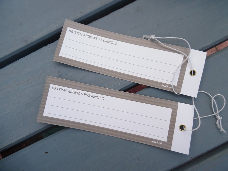 BA BRITISH AIRWAYS SET OF 2 NEW UNUSED FIRST CLASS LUGGAGE TAGS eBay