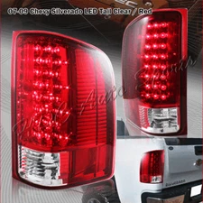 For 07-13 Chevy Silverado 1500 2500 3500 LED Red/Clear Lens Rear Tail Lights