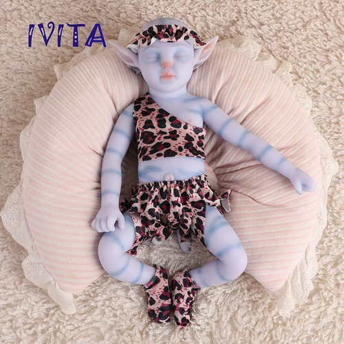 Handmade Full Body Silicone Avatar Girl 17''Lifelike Silicone Avatar Doll Gifts - Afbeelding 9 van 11