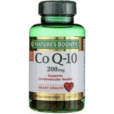 Nature's Bounty CoQ10 200 mg Dietary Supplement 80 Softgels