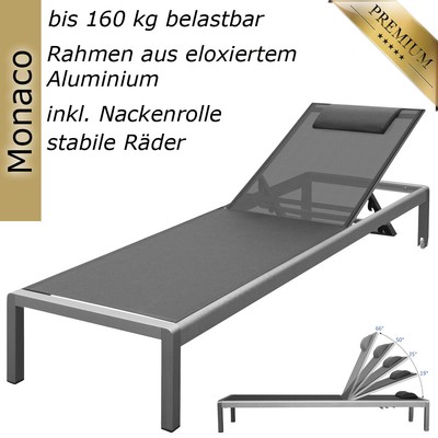 Aluminium Liege Alu Gartenliege Sonnenliege Liegestuhl ...