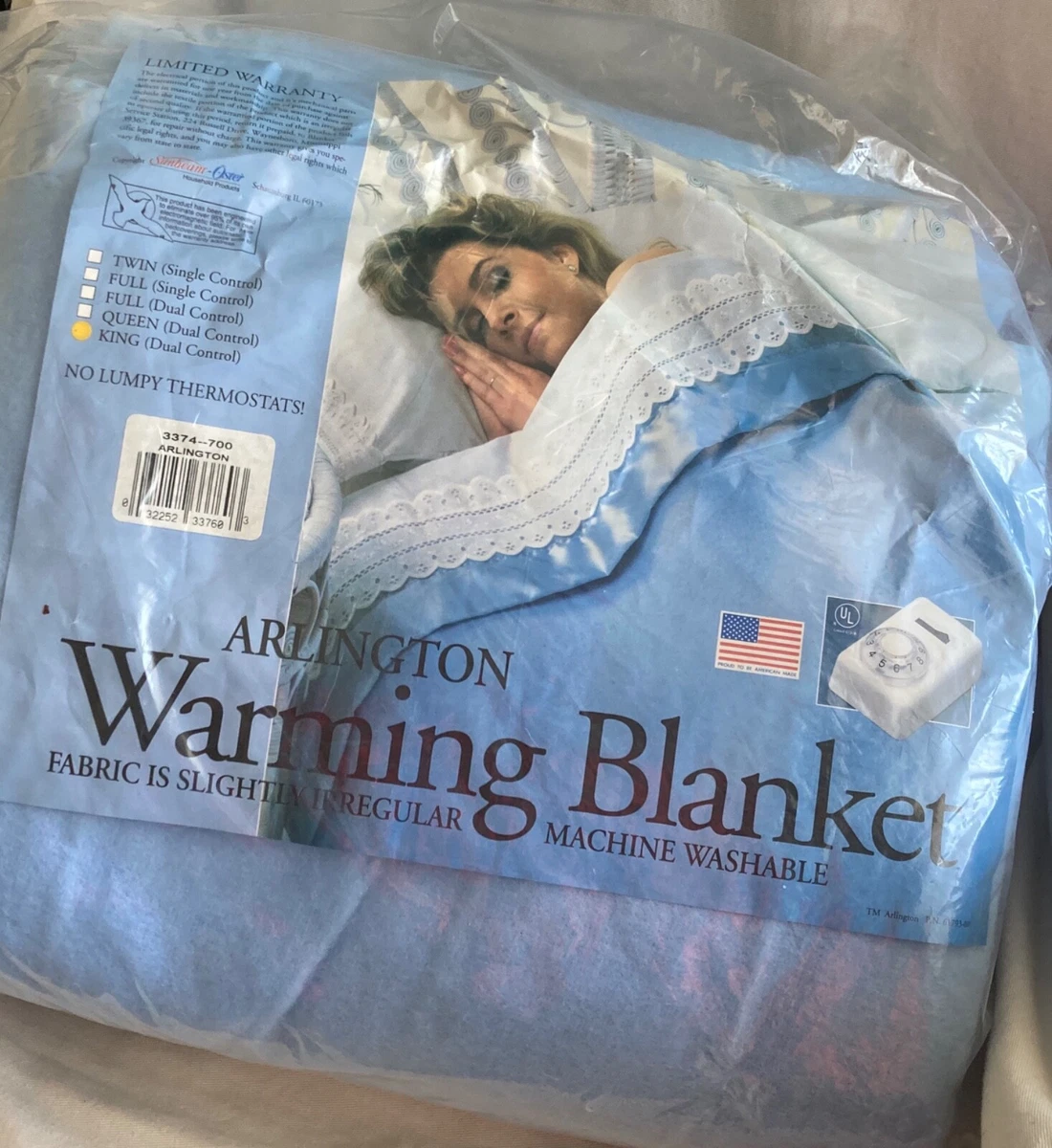 NOS Vintage Sunbeam Oster BLUE Electric Blanket USA King Size | eBay