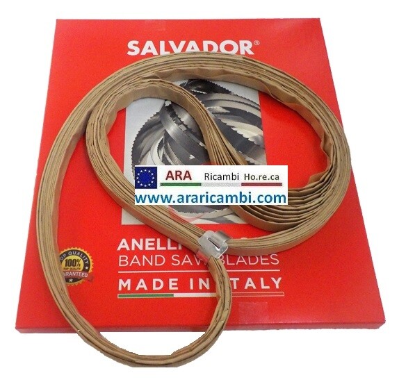 5 PZ LAME ANELLI ANELLO RICAMBIO SEGAOSSA SALVADOR 1340X16X6 PUNTE TEMPERATE
