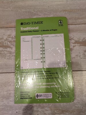 DAY-TIMER Traditional Refill - D  2 Page Per Day DAILY Size 4 Undated