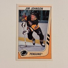 1989-90 Panini Stickers #320 Jim Johnson - PENGUINS - BUY 2 GET 2 FREE