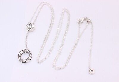 New Authentic PANDORA Signature Logo Pave Circle Y-Necklace New Authentic PANDORA Signature Logo Pave Circle Y-Necklace