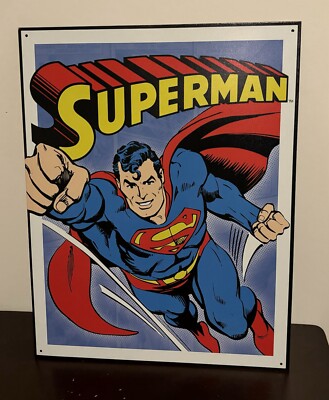 Superman Retro Panels Tin Metal Sign Man Cave Garage Decor | eBay