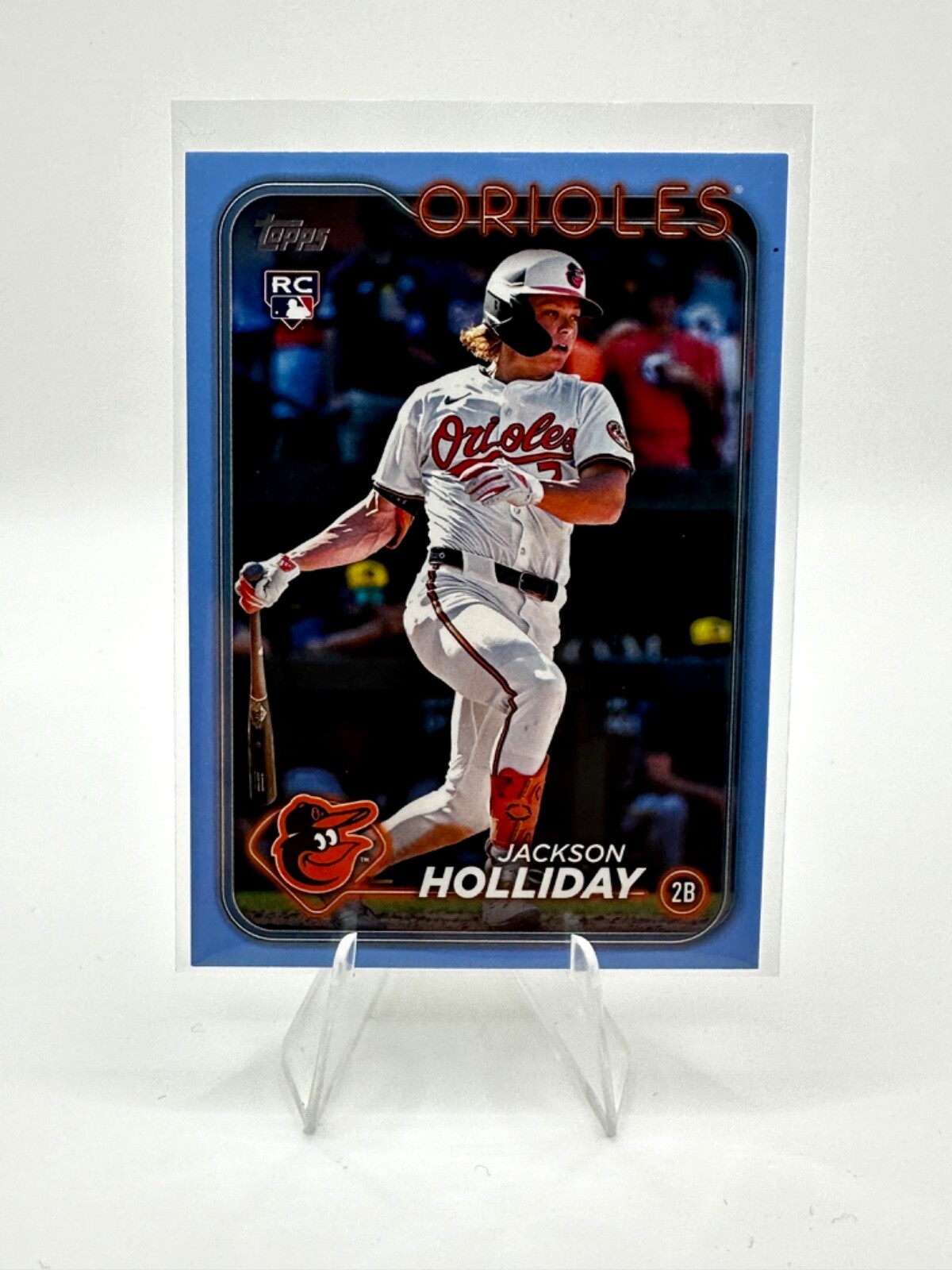 2024 Topps Update Jackson Holliday Fathers Day Blue /50 Rookie Card US50 Orioles