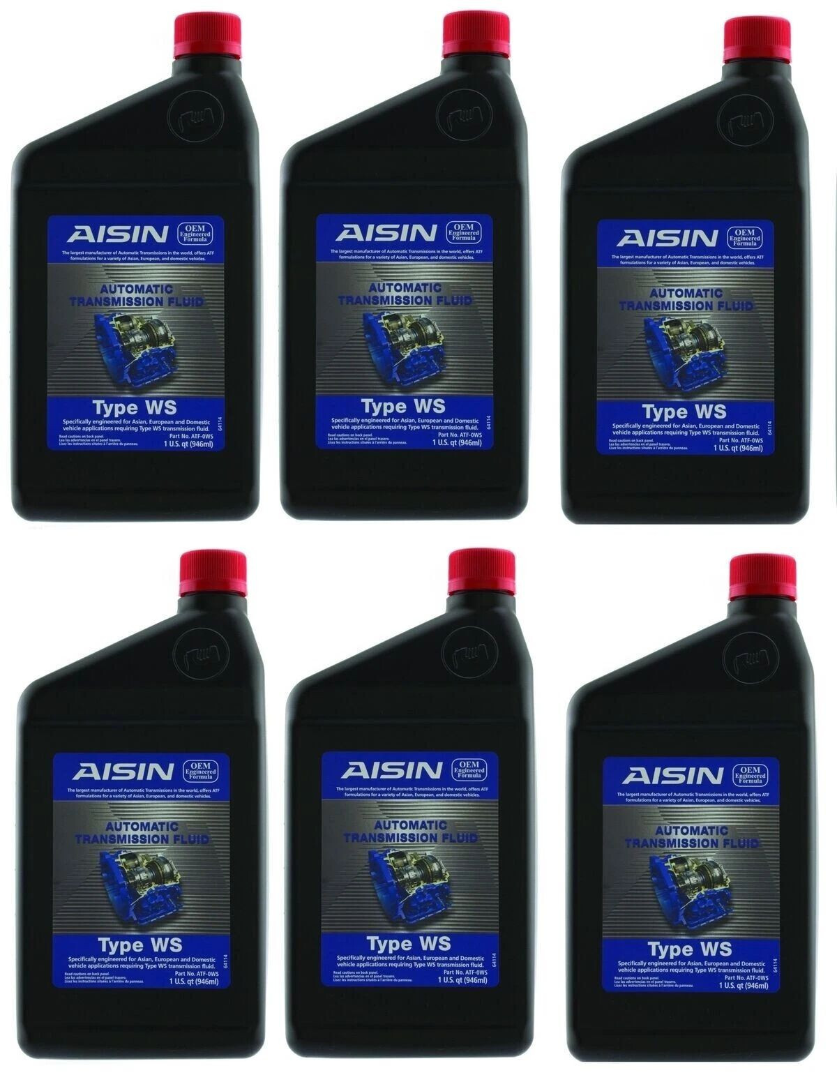 7Quart AISIN ATF-0WS Auto Transmission Oil Fluid For AUDI BMW MiNi SAAB VW VOLVO