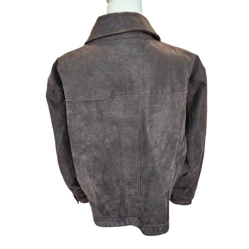 Jos A Bank Executive Collection Suede Leather Jacket Mens XL Brown - Picture 5 of 9