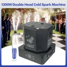 1500W Cold Spark Machine Spin Double Head DMX Sparkler Machine Firework Fountain