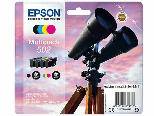 Epson 520XL Multipack de Cartouches d'Encre Noir/ Cyan/ Magenta/ Jaune ...