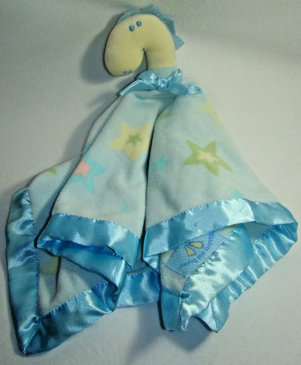 Blankets Beyond Blue with Stars Dinosaur Baby Security Blanket Plush Lovey