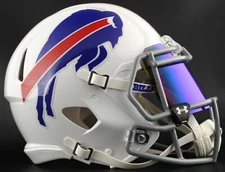 BUFFALO BILLS NFL Football Helmet with BLUE/GREEN Visor / Eye Shield