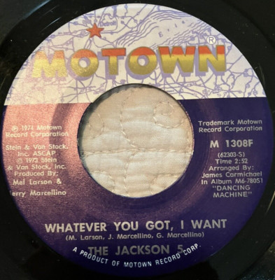 THE JACKSON 5 - Whatever You Got, I Want / I Can't Quit (1974 7'' 45)  NM Vinyl