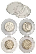 20 A18 AirTite Coin Capsules Direct Fit US Dime 18mm Genuine Long Term Storage