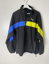Puma Jacket Mens Size XLarge Black Full Zip Up Track Jacket Sweater Sweatshirt