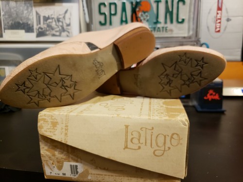 LATIGO Women's Size 7.5 US Peach Laced Women's Flats Shoes w/ Box Nice Condition - 第 8/12 張圖片