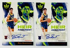 2023-24 Panini Court Kings Ben Sheppard RC Auto Heir Ruby /99 Orange /75 -2 Card