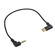 USB 3.1 C Male to 3.5mm TRS Male AUX Right Angle Headphone Audio Connector Cable