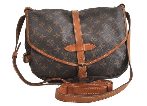 Authentic Louis Vuitton Monogram Saumur 30 Shoulder Cross Bag M42256 LV 2609M