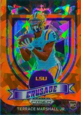 Terrace Marshall Jr RC 2021 Prizm Draft Picks Crusade Orange Ice Rookie Card#180