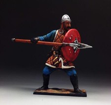 Tin toy soldiers Russian warrior 13-14 centuries 54 mm figurine metal sculpture