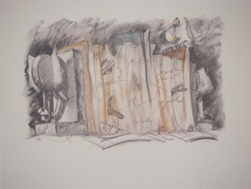 Claes Oldenburg: Etude for The Library Manmade,Gravure Signed,1992 - Picture 1 of 7