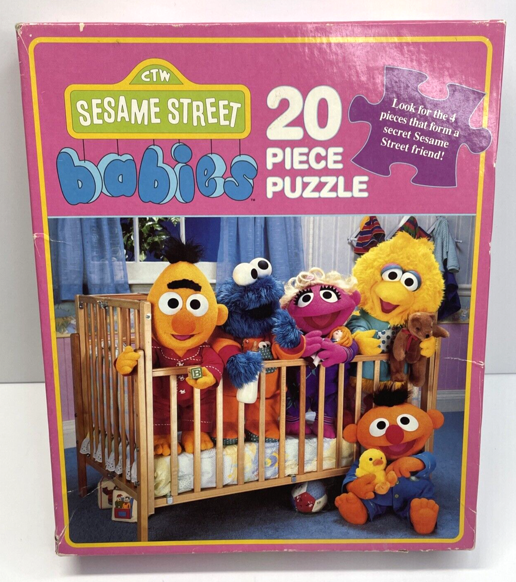 Vintage Sesame Street Babies 20 Piece Puzzle Milton Bradley 1992