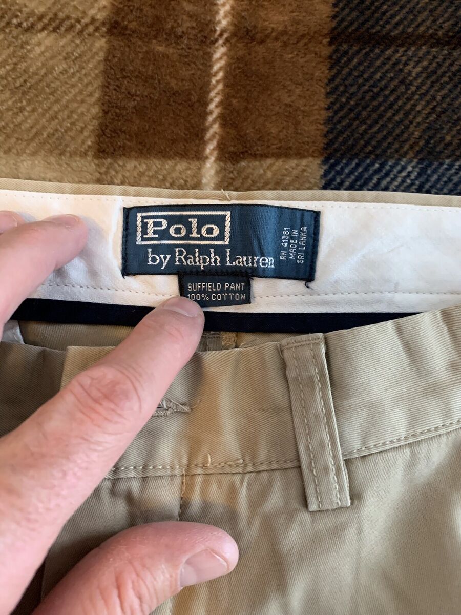 Polo by Ralph Lauren Suffield Chino Pants Mens 34 x 30 Tan Polo by Ralph Lauren Suffield Chino Pants Mens 34 x 30 Tan