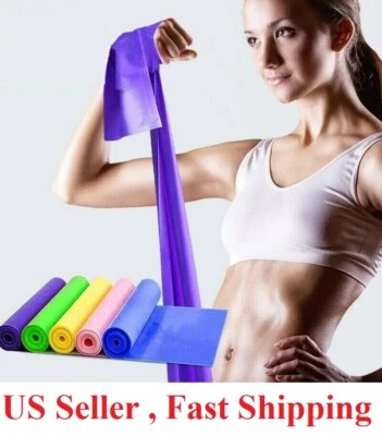 5 Feet Stretch Resistance Bands Exercise Pilates Yoga GYM Workout Aerobic