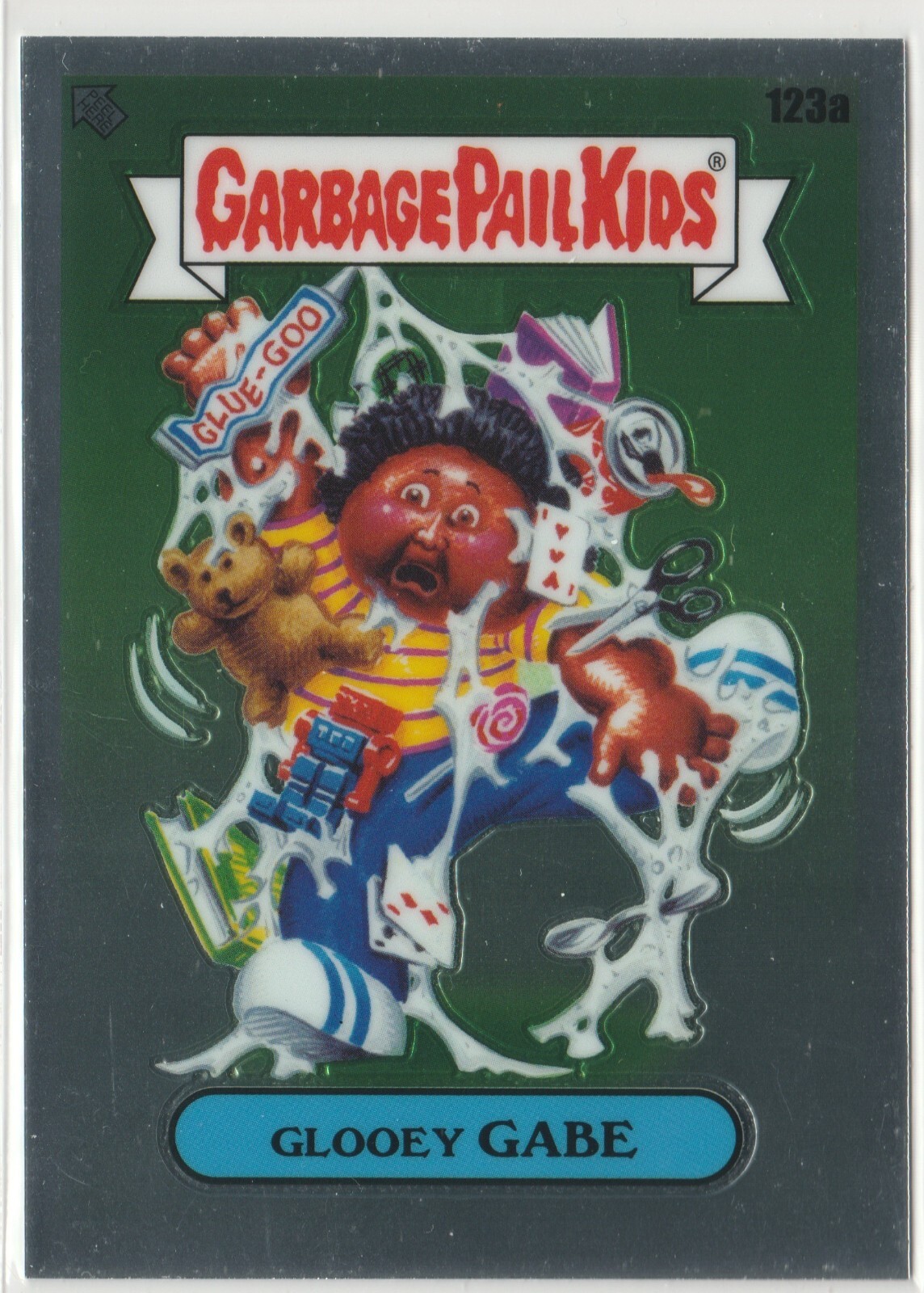 Glooey Gabe #123a GPK 2020 Chrome Series 3 CS3 Garbage Pail Kids Card