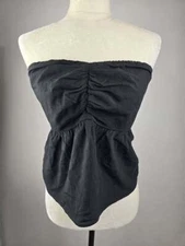 NWT! EXPRESS Size Medium Women's Black Dressy Crop Top Grip