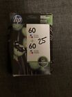 New Hp 60 Tri-Color Printer Ink Cartridge Oem 2-Pack Cz072Fn Exp 10/2020 Sealed