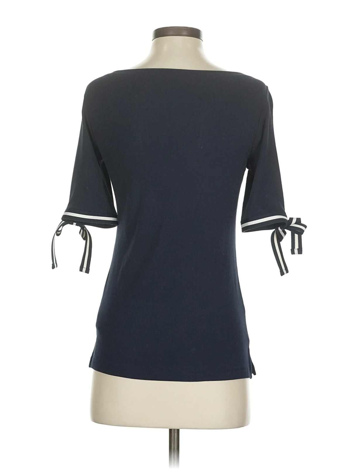 Lauren by Ralph Lauren Women Blue 3/4 Sleeve Top S thumbnail 2