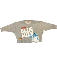 Star Wars Enjoy Blue Milk R2-D2 Bantha Burgers Sudadera Top Doble Sol 1X Nuevo con Etiquetas