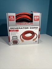 Home Power Generator Extension Cord 25ft 7500 Watts 30 Amp 10 Gauge 4-Wire 250V