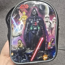 Star Wars Mini Backpack Darth Vader Luke Skywalker Small Bag Black Good 8in