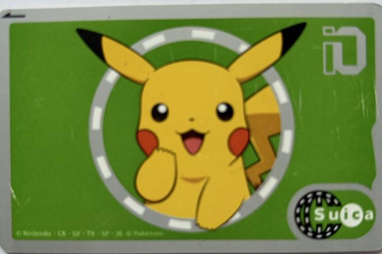 Pokémon Pikachu Suica card Usable japan Transportation prepaid IC